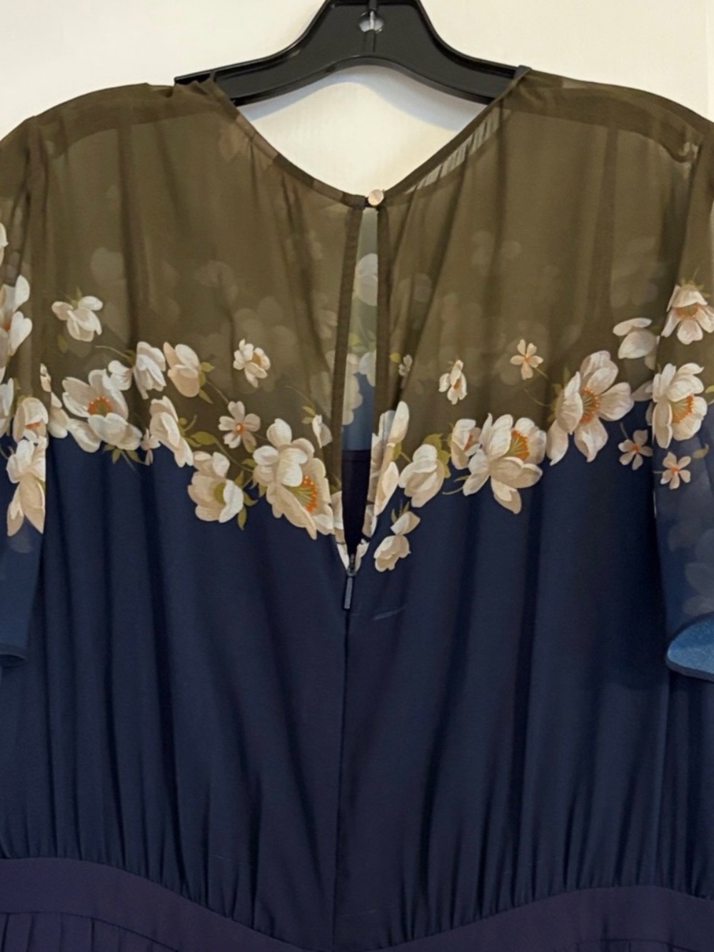 Ted Baker Navy and Olive Floral Maxi Dress - Picture 7 of 13